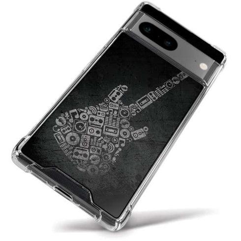 Guitar Pattern Google Pixel 8a Clear Case